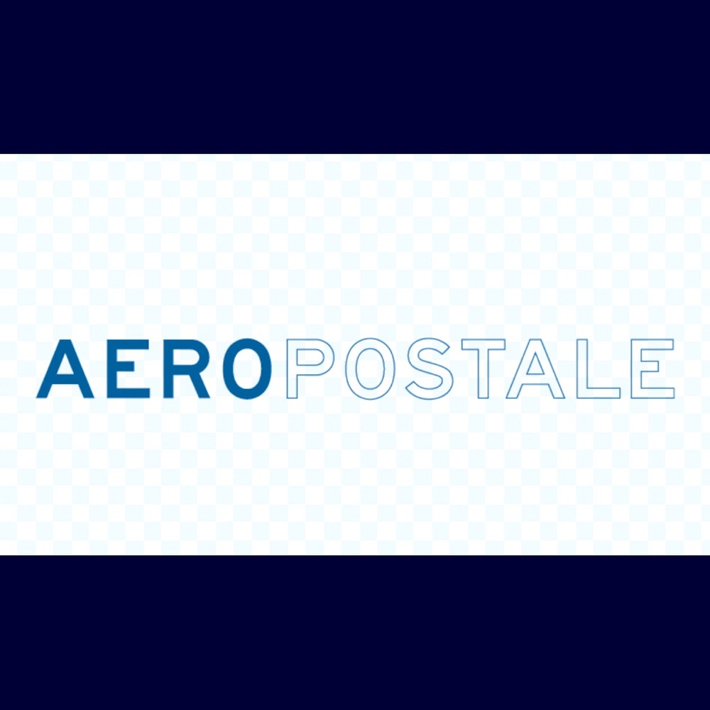 Aeropostale small navy blue and white crop top